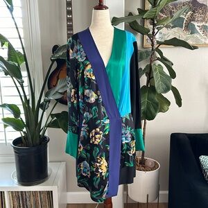 Diane Von Furstenberg Long Sleeve Crossover Dress